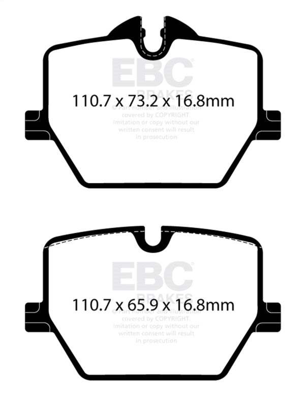 EBC Yellowstuff Brake Pad Sets - EBC 2019+ BMW Z4 G29 Yellowstuff Rear Brake Pads