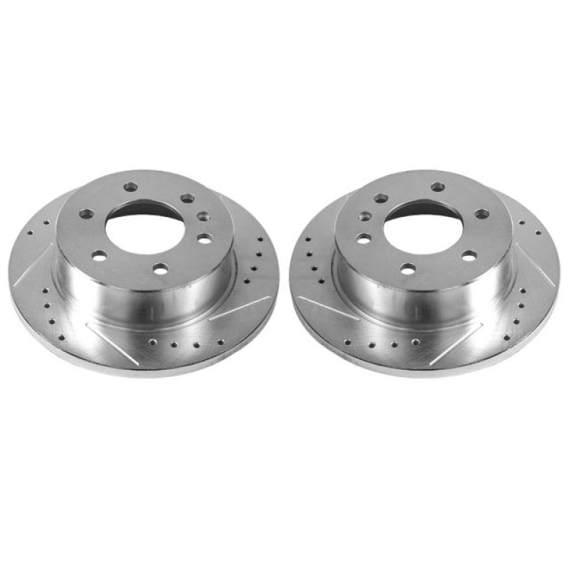 PSB Evolution Drill/Slot Rotor - Power Stop 07-09 Dodge Sprinter 2500 Rear Evolution Drilled & Slotted Rotors - Pair