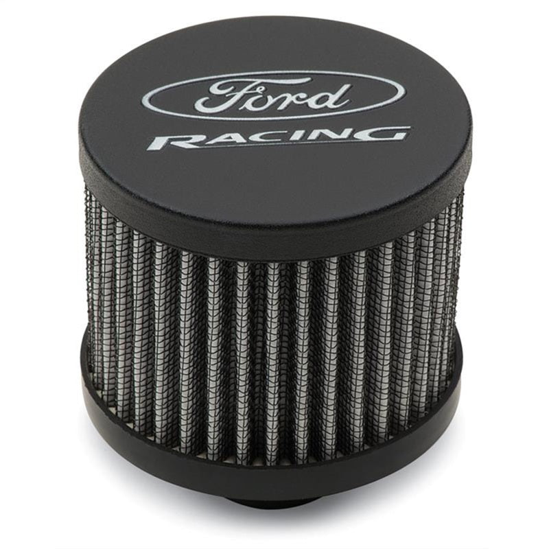 FR Breather Caps - Ford Racing Black Crinkle Unshielded Breather w/Ford Racing Logo