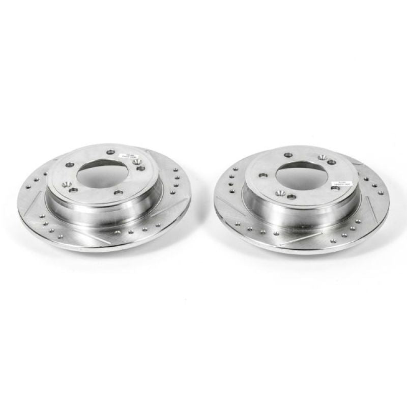 PSB Evolution Drill/Slot Rotor - Power Stop 11-19 Hyundai Elantra Rear Evolution Drilled & Slotted Rotors - Pair