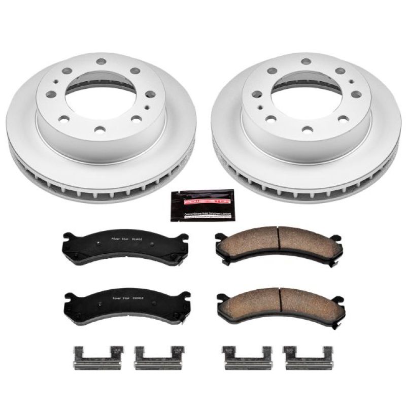 PSB Z17 Evolution Coated Kit - Power Stop 00-05 Cadillac DeVille Front Z17 Evolution Geomet Coated Brake Kit