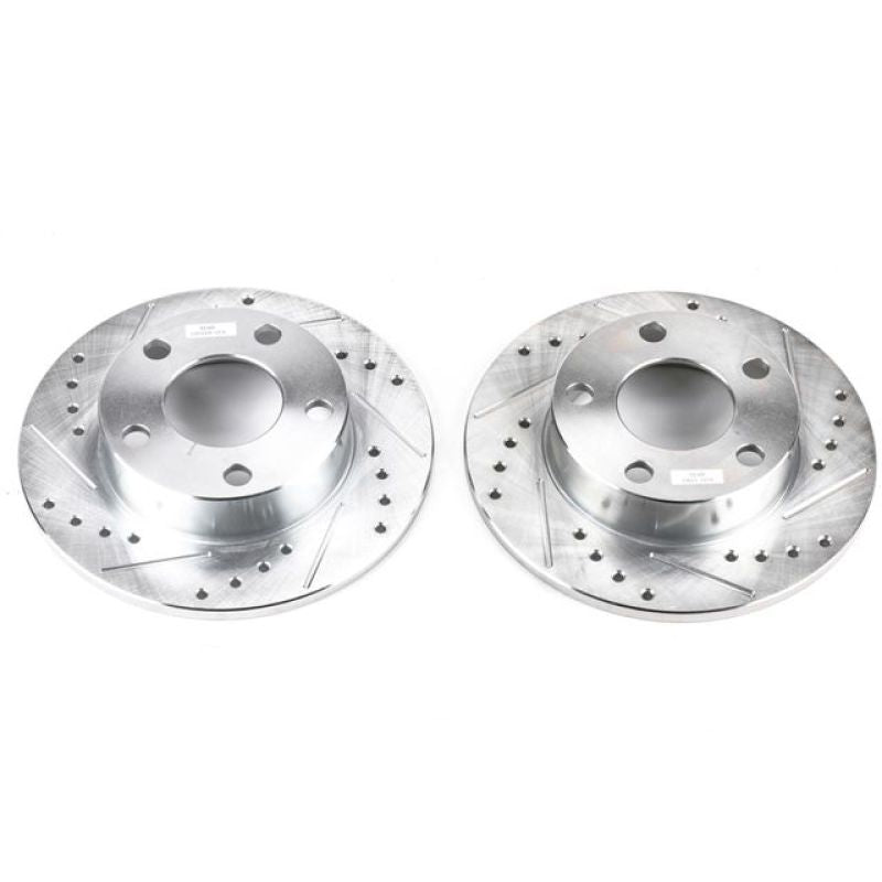PSB Evolution Drill/Slot Rotor - Power Stop 96-01 Audi A4 Quattro Rear Evolution Drilled & Slotted Rotors - Pair