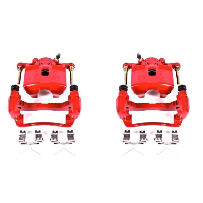 PSB Red Calipers - Power Stop 02-06 Acura RSX Front Red Calipers w/Brackets - Pair