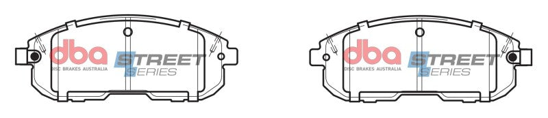 DBA Street Series Brake Pads - DBA 03-05 Infiniti G35 AWD Street Series Front Brake Pads