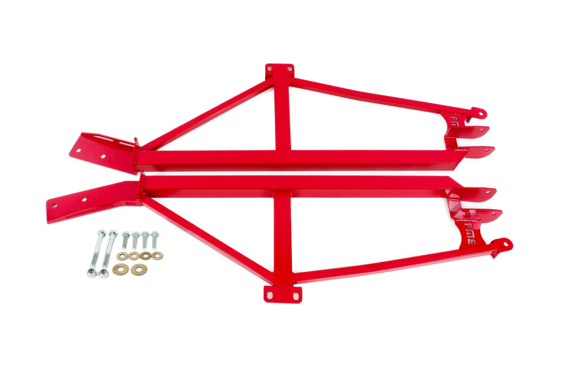 BMR Subframe Connectors - BMR 93-02 F-Body Non-Convertible Weld-On 4-Point Subframe Connectors - Red