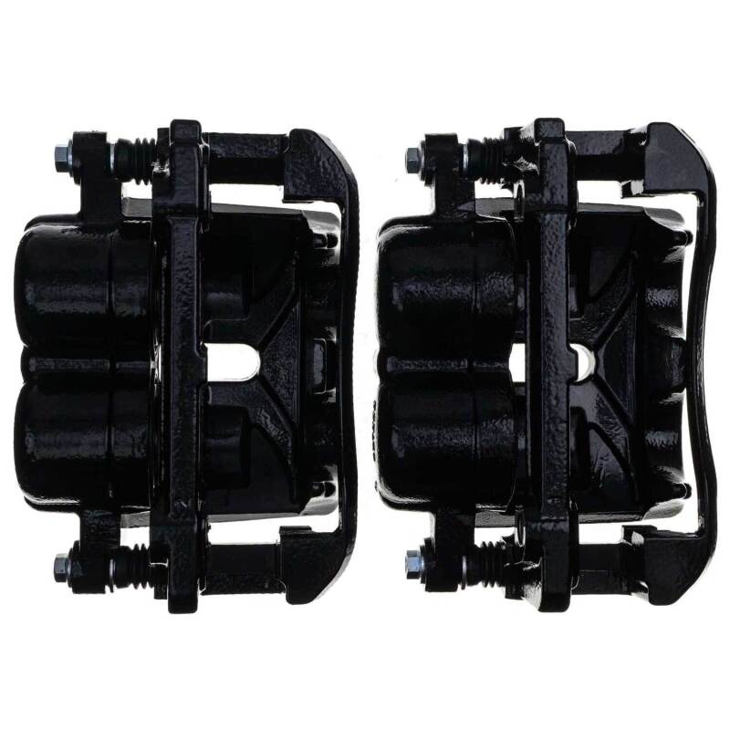 PSB Black Calipers - Power Stop 05-08 Ford F-150 Front Black Caliper - Pair w/Bracket