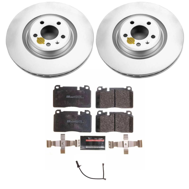 PSB Euro-Stop Kit - Power Stop 17-18 Audi A6 Front Euro-Stop Brake Kit