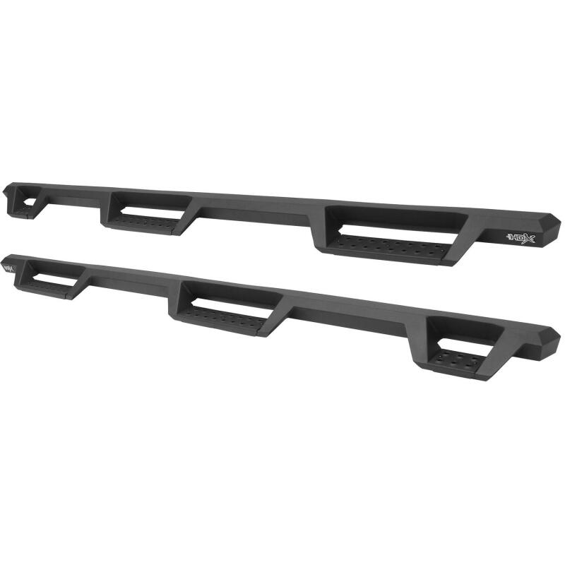 WES Nerf Bars - HDX Drop - Westin 99-16 Ford F-250/350/450/550 CC (6.75ft Bed) HDX Drop Whl to Whl Nerf Step Bars - Text Blk