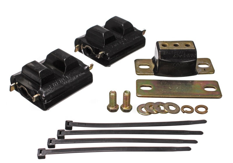 ES Eng/Trans Combo Kit - Black - Energy Suspension 73-92 Chevrolet Camaro Black Motor and Transmission Mounts; Zinc Finish