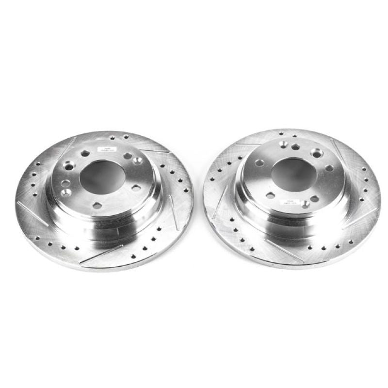PSB Evolution Drill/Slot Rotor - Power Stop 99-01 Acura RL Rear Evolution Drilled & Slotted Rotors - Pair