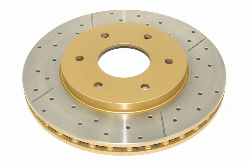 DBA Street Slot&Drill Rotors - DBA 04-07 Infiniti QX56 Front Street Series Drilled & Slotted Rotor w/Gold Hat