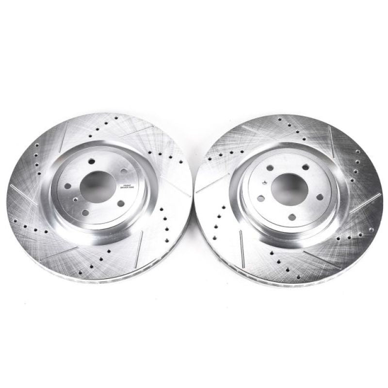 PSB Evolution Drill/Slot Rotor - Power Stop 09-13 Infiniti FX50 Front Evolution Drilled & Slotted Rotors - Pair