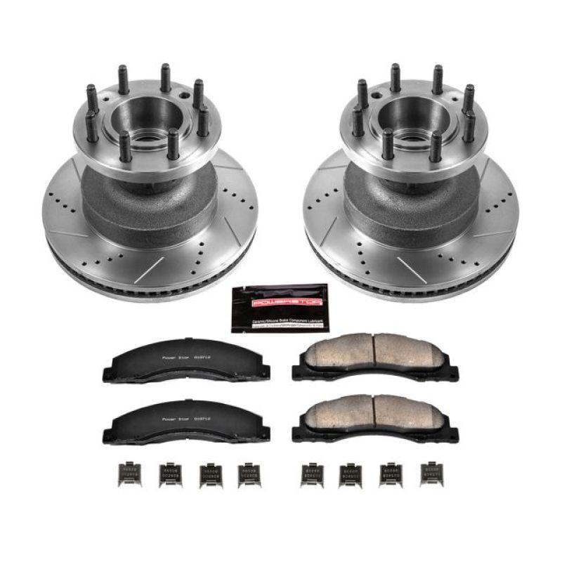 PSB Evolution Drill/Slot Rotor - Power Stop 08-20 Ford E-450 Super Duty Front Z23 Evolution Brake Kit