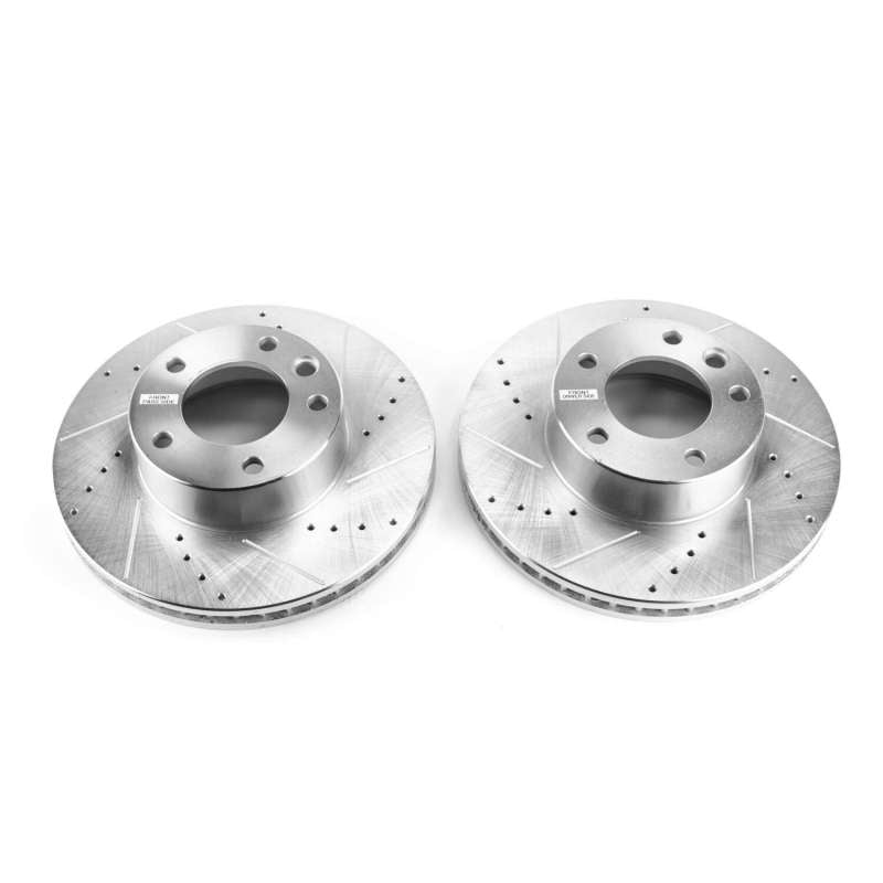 PSB Evolution Drill/Slot Rotor - Power Stop 13-14 Mercedes-Benz G63 AMG Front Evolution Drilled & Slotted Rotors - Pair