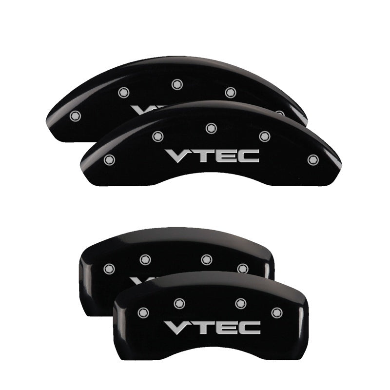 MGP Caliper Covers 4 Logo - MGP 4 Caliper Covers Engraved Front & Rear Vtech Black finish silver ch