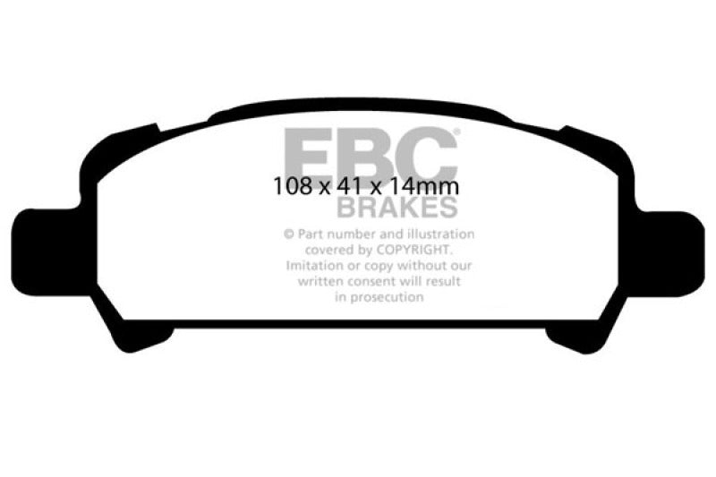 EBC Ultimax2 Brake Pad Sets - EBC 02-06 Subaru Baja 2.5 Ultimax2 Rear Brake Pads