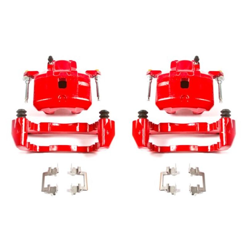 PSB Red Calipers - Power Stop 01-05 Chrysler Sebring Front Red Calipers w/Brackets - Pair