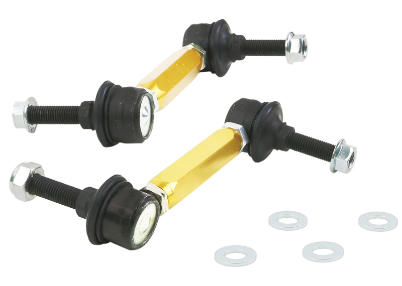 WL Sway Bar Links - Whiteline Universal Sway Bar End Link Kit - 130-155mm Heavy Duty Adjustable - 10mm Ball Studs