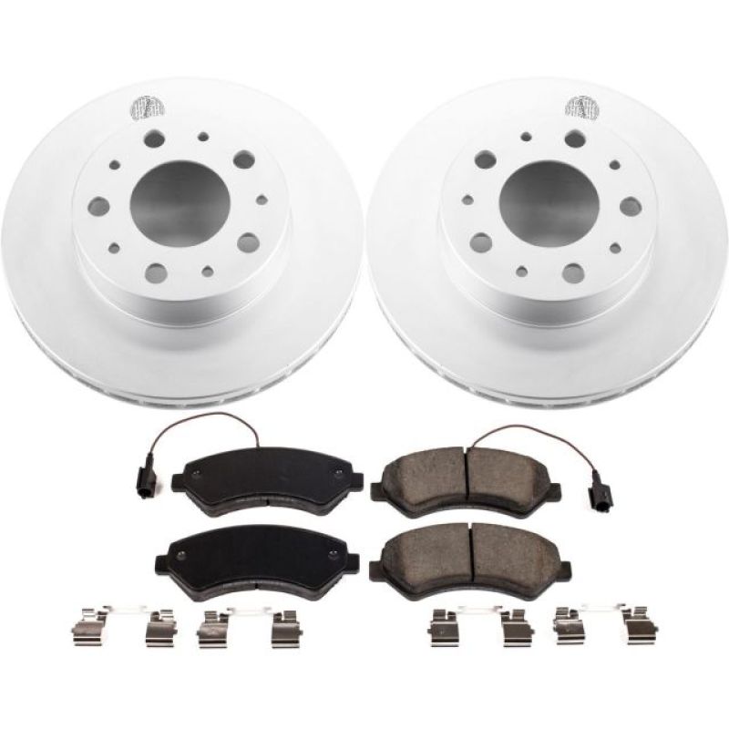 PSB Z17 Evolution Coated Kit - Power Stop 14-19 Ram ProMaster 1500 Front Z17 Evolution Geomet Coated Brake Kit
