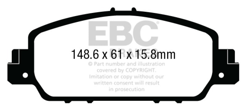 EBC Redstuff Brake Pad Sets - EBC 13-17 Honda Accord Coupe 2.4 EX Redstuff Front Brake Pads