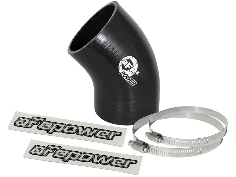 AFE Elbow Reducing Couplers - aFe Magnum FORCE CAI Univ. Silicone Coupling Kit (3in. ID / 6in. L / 45-Deg.) Elbow Coupler - Black
