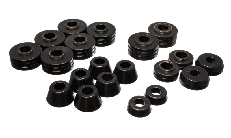ES Body Mounts - Black - Energy Suspension Ford Bronco Body Mount Set - Black