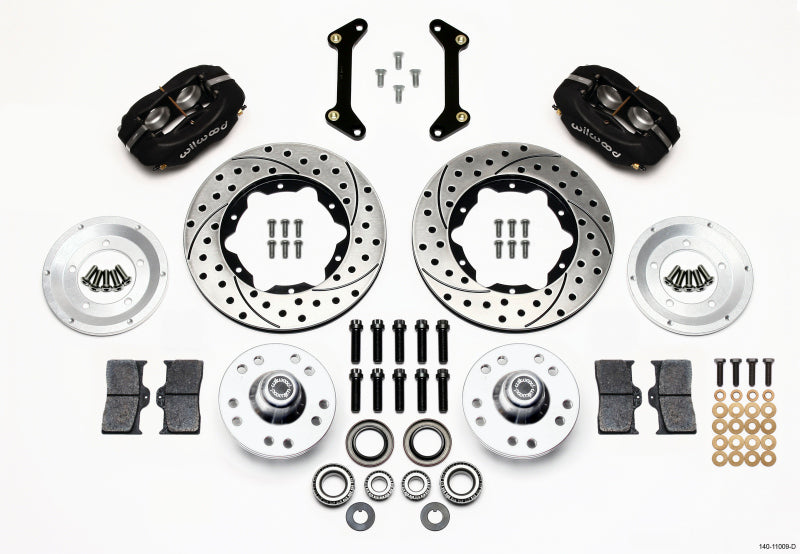 WIL Dynalite Brake Kit - Wilwood Forged Dynalite Front Kit 11.00in Drilled 79-87 GM G Body