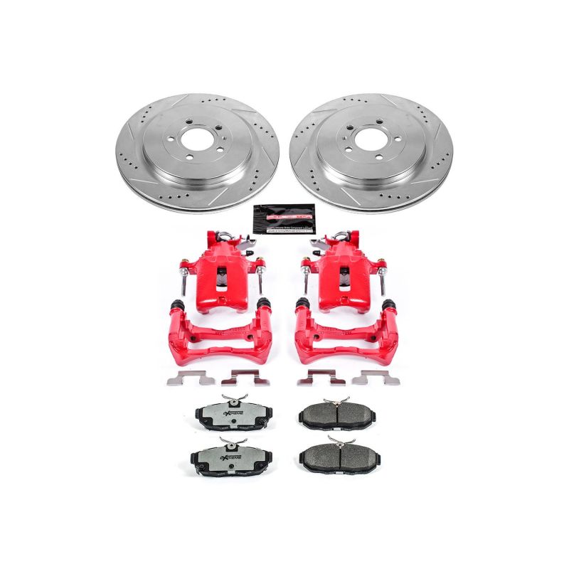 PSB Z26 Street Kit w/Cals - Power Stop 13-14 Ford Mustang Rear Z26 Street Warrior Brake Kit w/Calipers