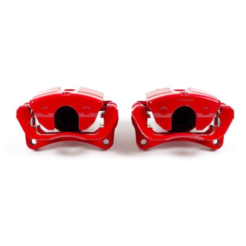 PSB Red Calipers - Power Stop 15-17 Chrysler 200 Front Red Calipers w/Brackets - Pair
