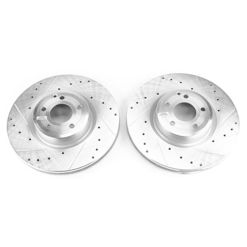 PSB Evolution Drill/Slot Rotor - Power Stop 15-16 Mercedes-Benz SL400 Front Evolution Drilled & Slotted Rotors - Pair