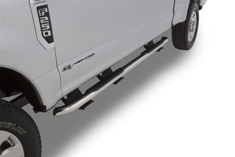 LND Nerf Bars - Polished - Lund 2019 Ford Ranger 3in. Round Bent SS Nerf Bars - Polished