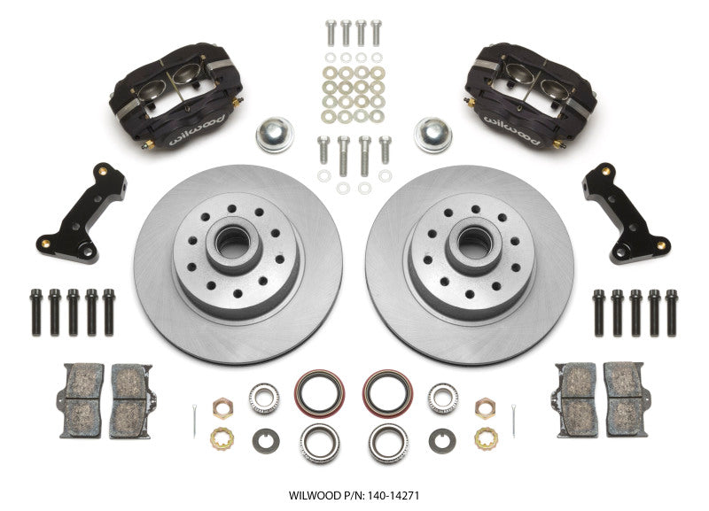 WIL Dynalite Brake Kit - Wilwood Forged Dynalite Front Kit 11.03in 1 PC Rotor&Hub 74-80 Pinto/Mustang II Disc Spindle only