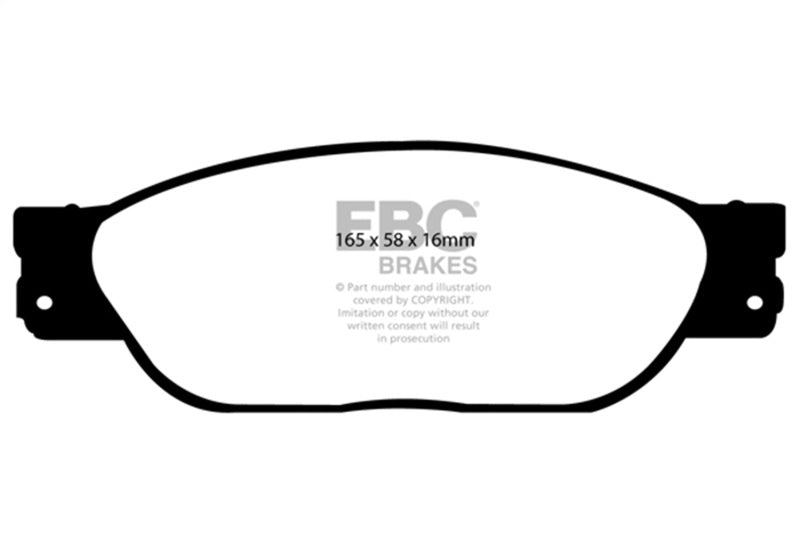 EBC Yellowstuff Brake Pad Sets - EBC 03-06 Jaguar XJ8 4.2 VP Yellowstuff Front Brake Pads