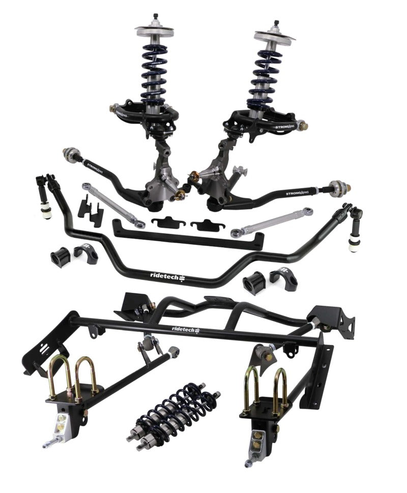 RID Steering Systems - Ridetech 64-66 Ford Mustang Complete Coil-Over Suspension System w/ Pin Spindle