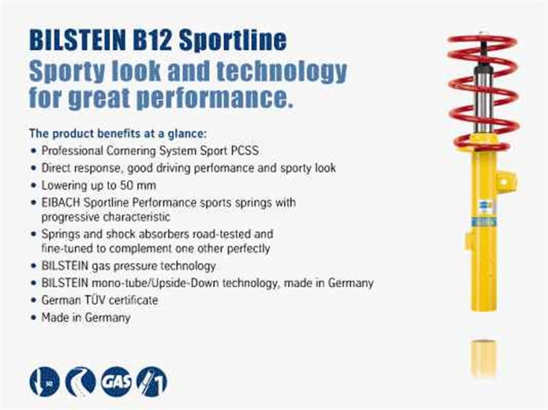 BIL B12 Series Suspension Kits - Bilstein B12 2005 Volkswagen Jetta TDI Front and Rear Suspension Kit