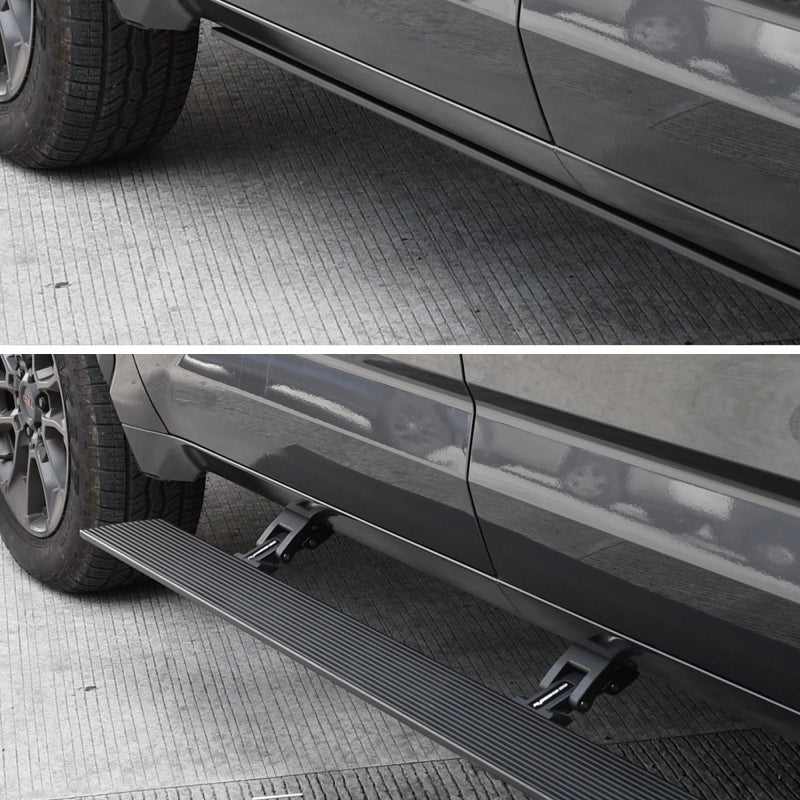 GOR RealTruck VoltStep Running Boards - Go Rhino 22-23 Toyota Tundra CrewMax Cab 4dr E-BOARD E1 Electric Running Board Kit - Tex. Blk