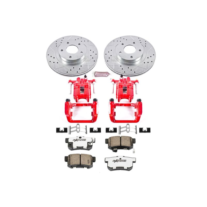 PSB Z26 Street Kit w/Cals - Power Stop 99-03 Acura TL Rear Z26 Street Warrior Brake Kit w/Calipers