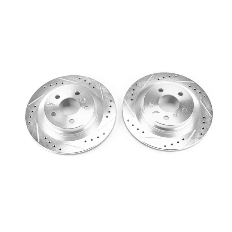 PSB Evolution Drill/Slot Rotor - Power Stop 16-18 BMW X1 Rear Evolution Drilled & Slotted Rotors - Pair