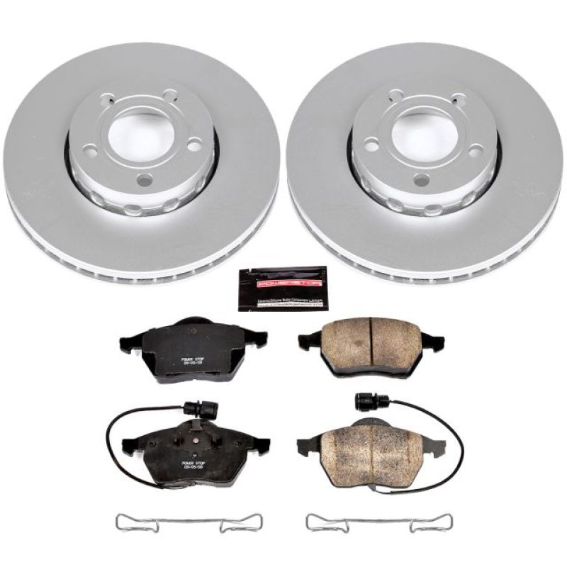 PSB Z23 Evolution Coated Kit - Power Stop 95-97 Audi A6 Front Z23 Evolution Sport Coated Brake Kit