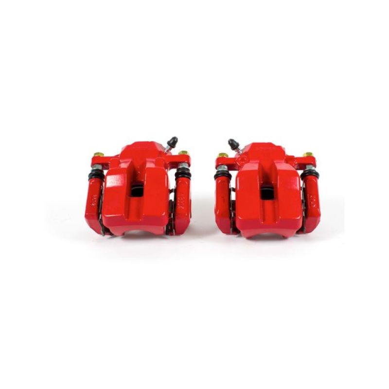 PSB Red Calipers - Power Stop 06-12 Toyota RAV4 Rear Red Calipers w/Brackets - Pair