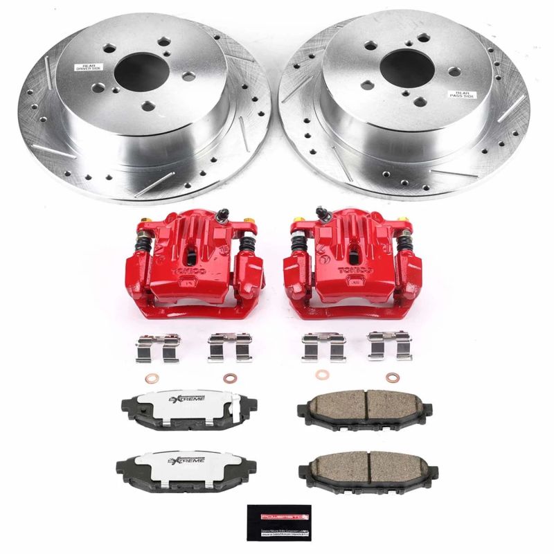 PSB Z26 Street Kit w/Cals - Power Stop 06-09 Subaru Legacy Rear Z26 Street Warrior Brake Kit w/Calipers