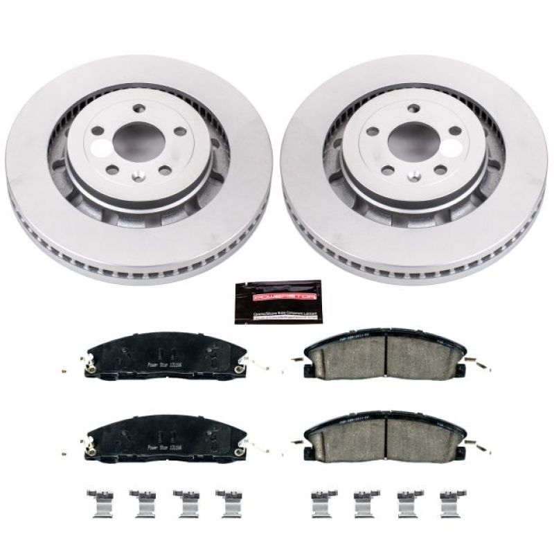 PSB Z17 Evolution Coated Kit - Power Stop 13-19 Ford Explorer Front Z17 Evolution Geomet Coated Brake Kit