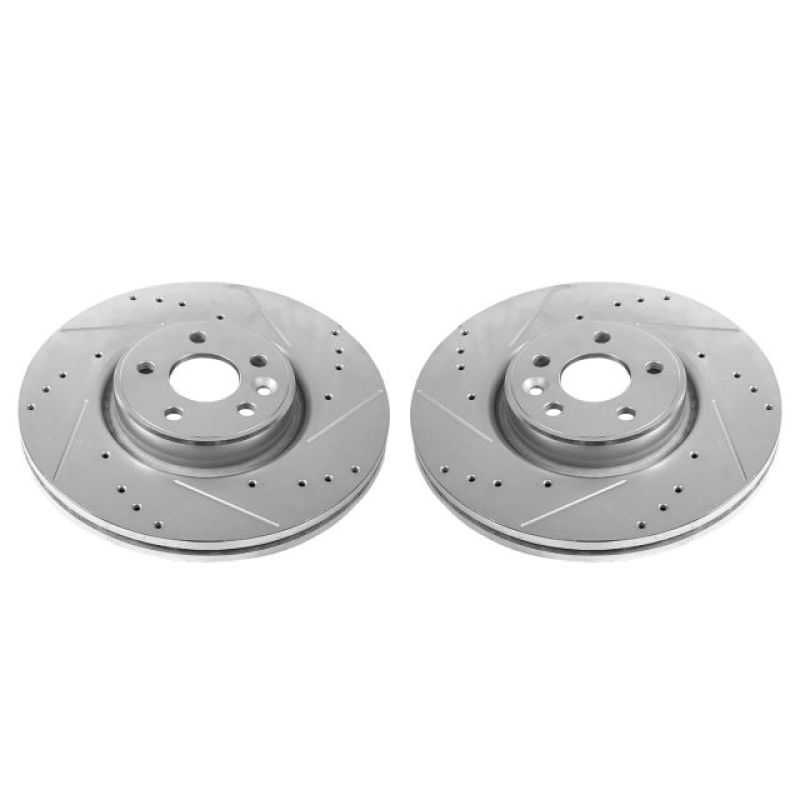 PSB Evolution Drill/Slot Rotor - Power Stop 12-18 Volvo S60 Front Evolution Drilled & Slotted Rotors - Pair