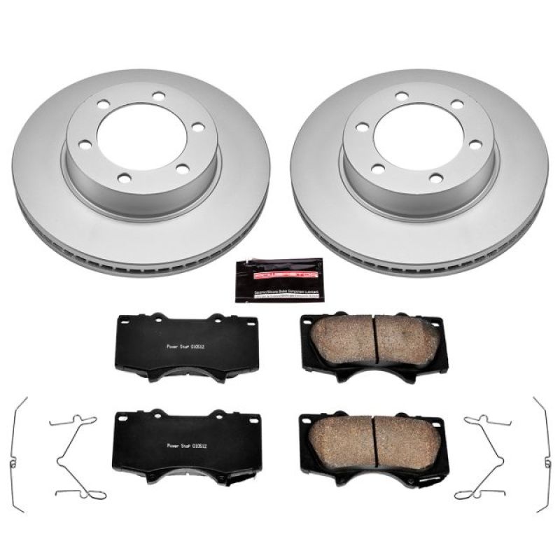 PSB Z17 Evolution Coated Kit - Power Stop 01-07 Toyota Sequoia Front Z17 Evolution Geomet Coated Brake Kit
