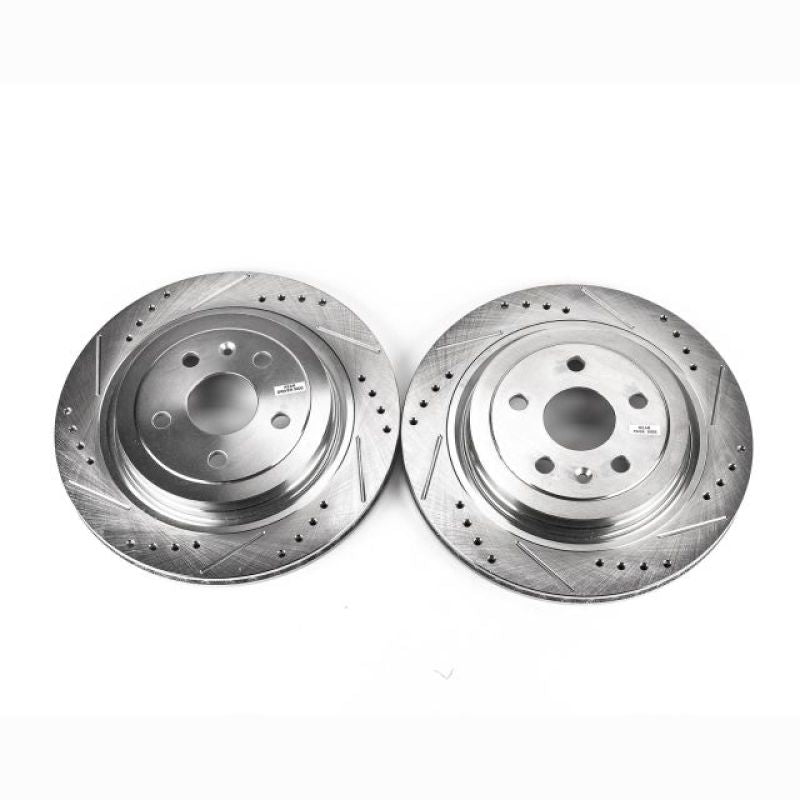PSB Evolution Drill/Slot Rotor - Power Stop 08-14 Cadillac CTS Rear Evolution Drilled & Slotted Rotors - Pair