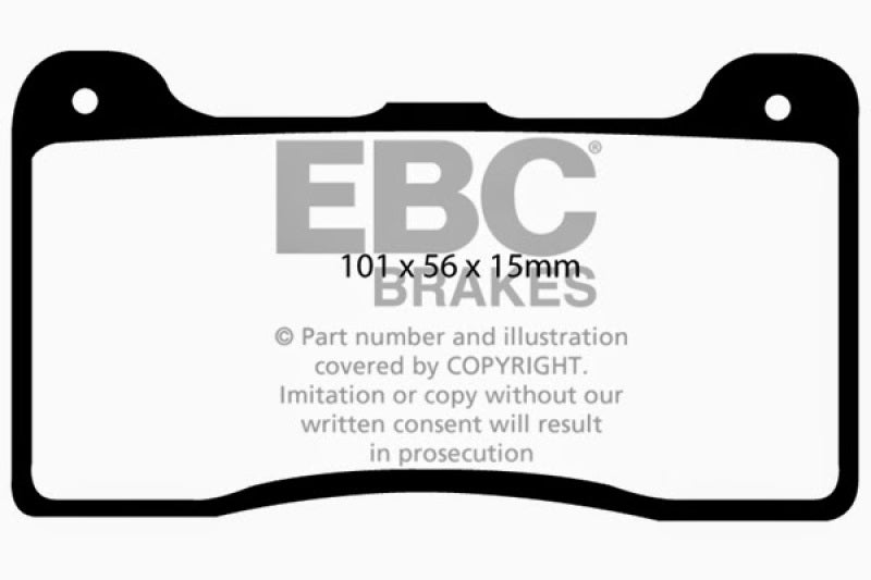 EBC Redstuff Brake Pad Sets - EBC Brakes Wilwood Dynalite Narrow Redstuff Ceramic Brake Pads