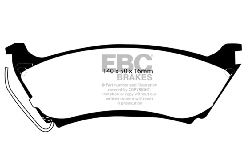 EBC Greenstuff Brake Pad Sets - EBC 98 Mercedes-Benz M-Class (ML) ML320 3.2 Greenstuff Rear Brake Pads