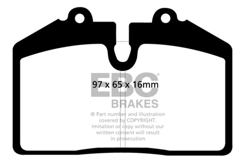 EBC Yellowstuff Brake Pad Sets - EBC 92-93 Porsche 911 (964) 3.6 Carrera RS America Yellowstuff Front Brake Pads
