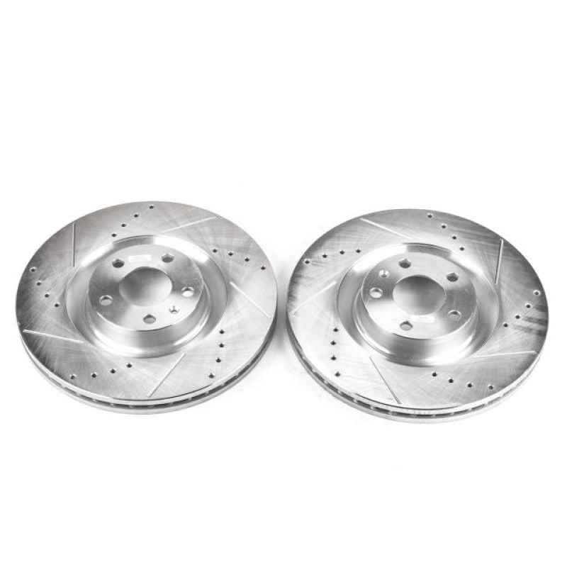 PSB Evolution Drill/Slot Rotor - Power Stop 04-09 Audi S4 Front Evolution Drilled & Slotted Rotors - Pair