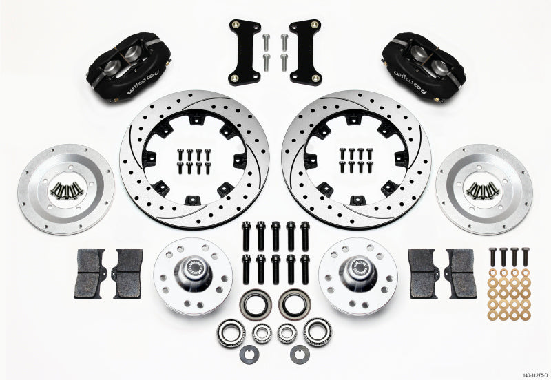 WIL Dynalite Brake Kit - Wilwood Forged Dynalite Front Kit 12.19in Drilled 82-92 Camaro//Firebird